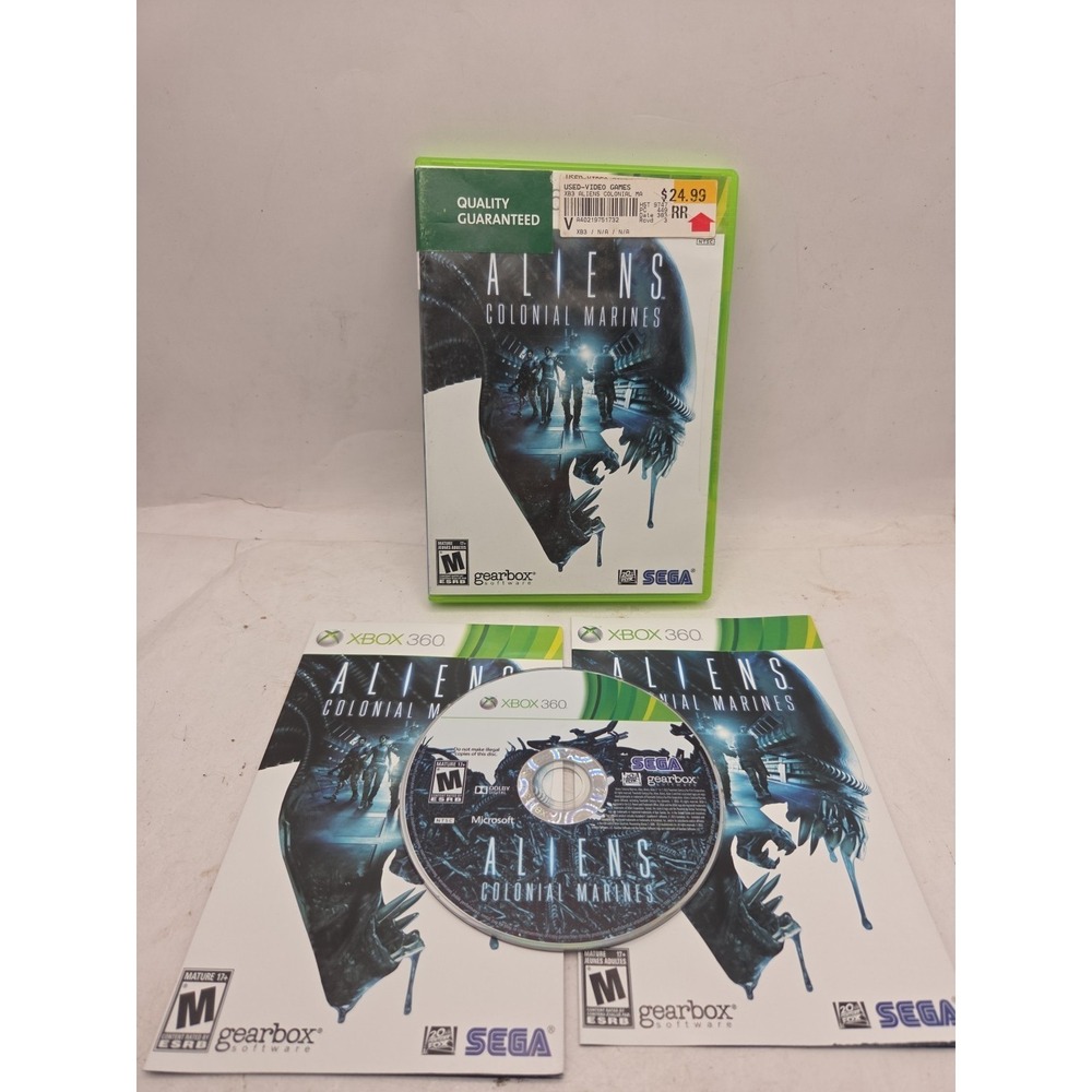 Aliens: Colonial Marines (Xbox 360, 2013) - Complete CIB, TESTED AND WORKING